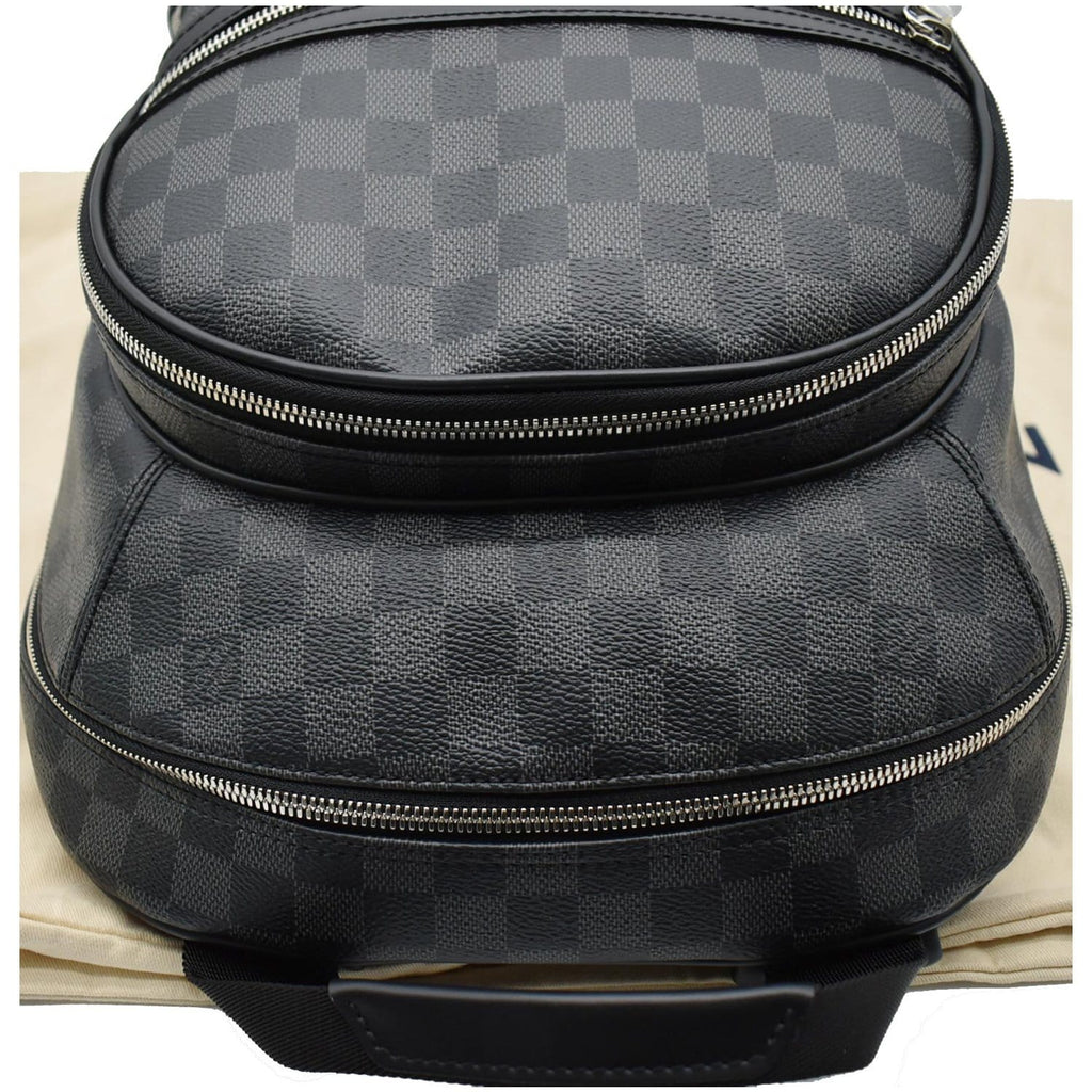 LOUIS VUITTON Michael Damier Graphite Canvas Backpack Bag Black