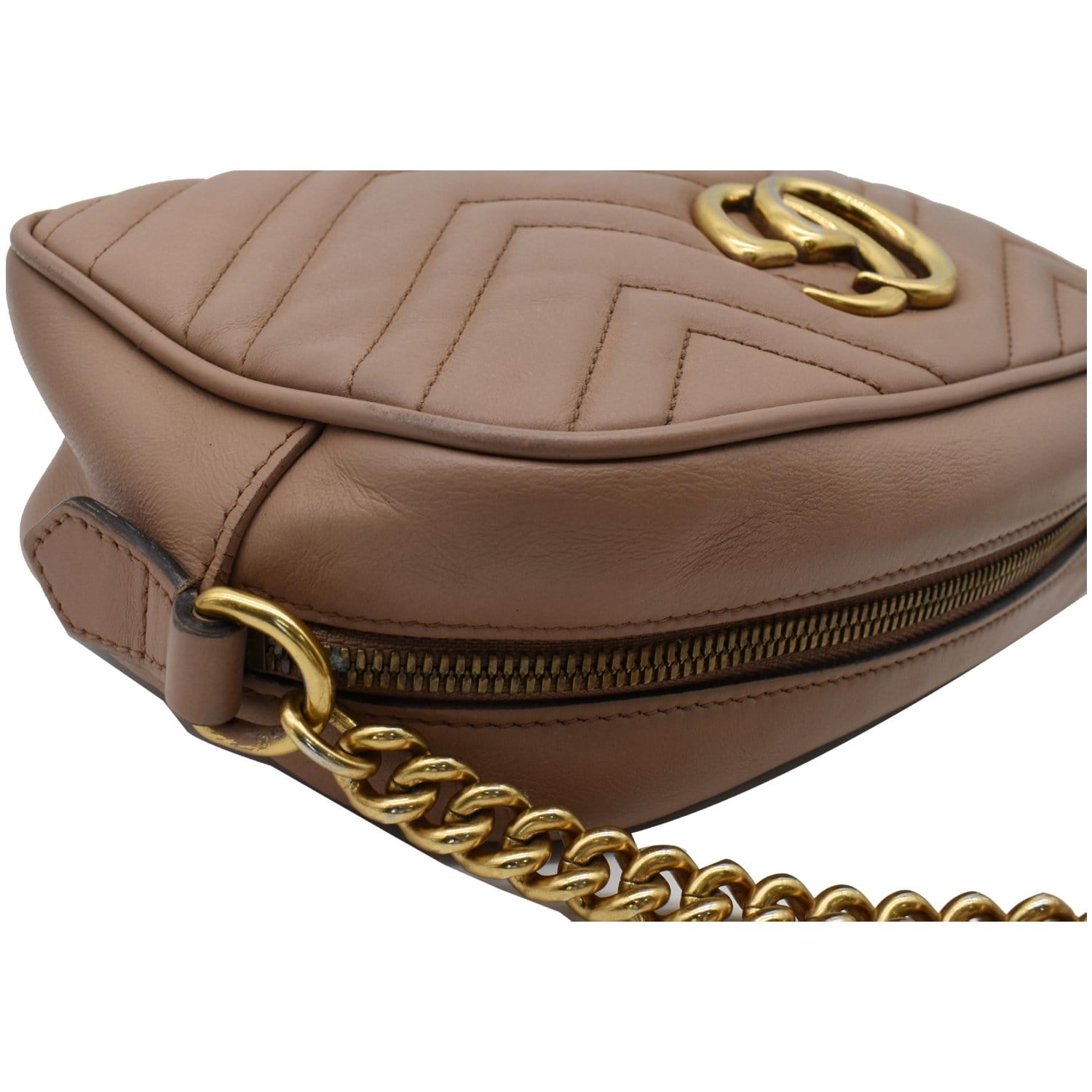 GUCCI GG Marmont Small Matelasse Leather Crossbody Bag Brown 447632 - 15% OFF