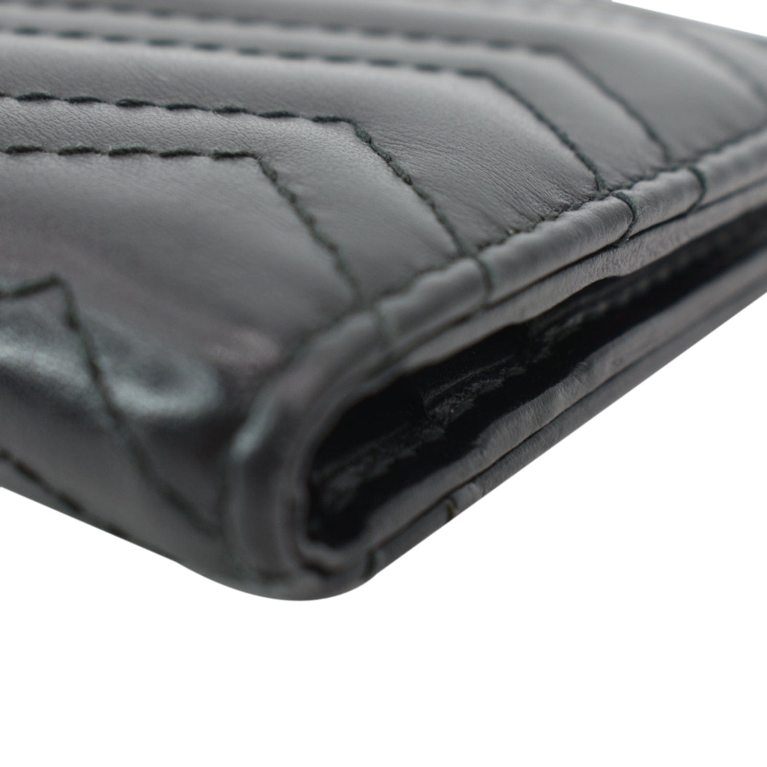 GUCCI Marmont GG Leather  Case Wallet Black 546579