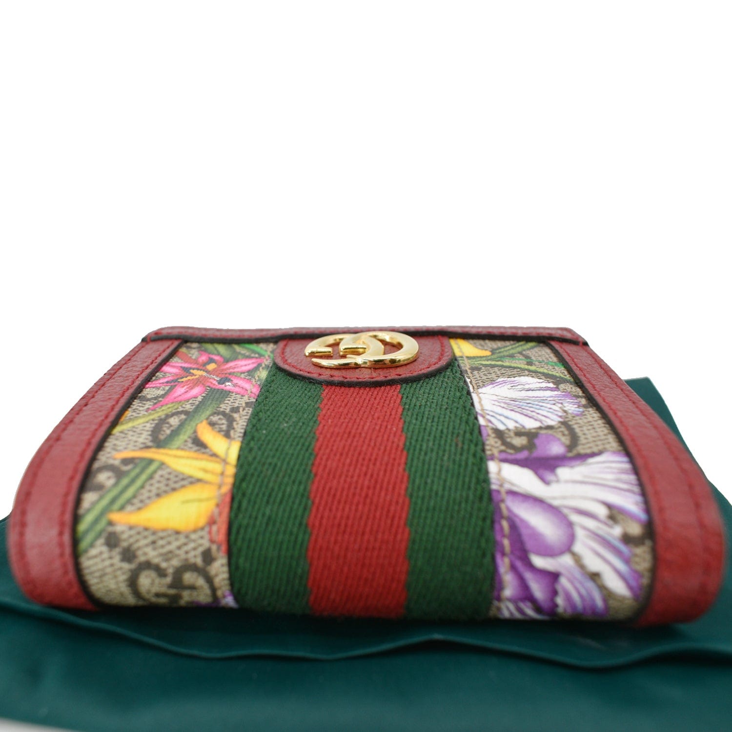 GUCCI Ophidia Flora GG Supreme Canvas  Case Wallet Red 523155 - 10% Off