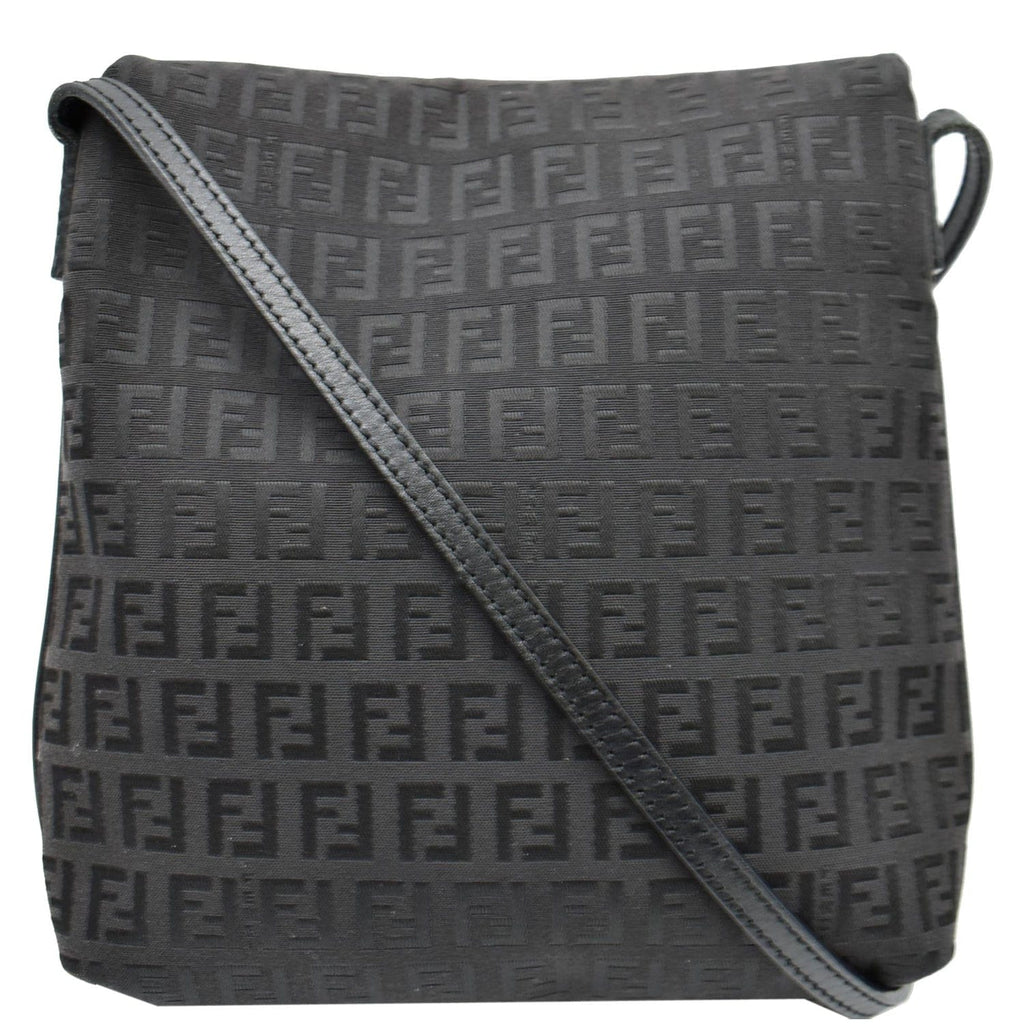 FENDI Vintage Zucca FF Canvas Crossbody Bag Brown
