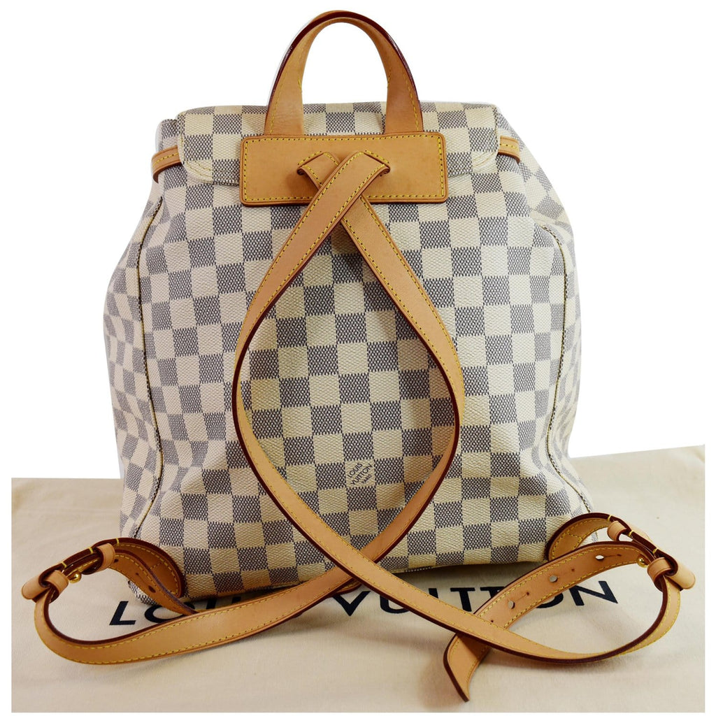 LOUIS VUITTON Sperone Damier Azur Backpack Bag White