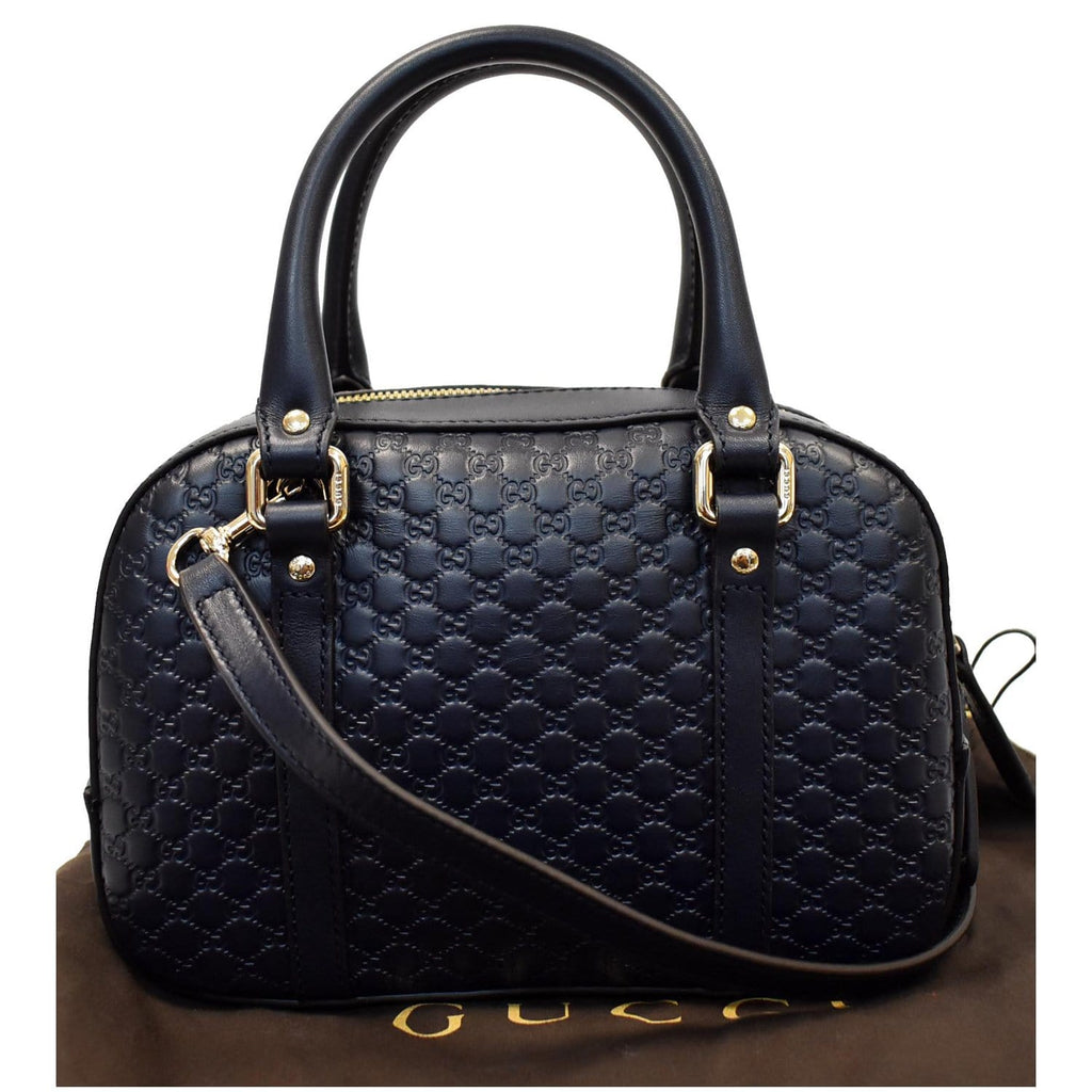 GUCCI Microguccissima Small Leather Crossbody Bag Blue 510289