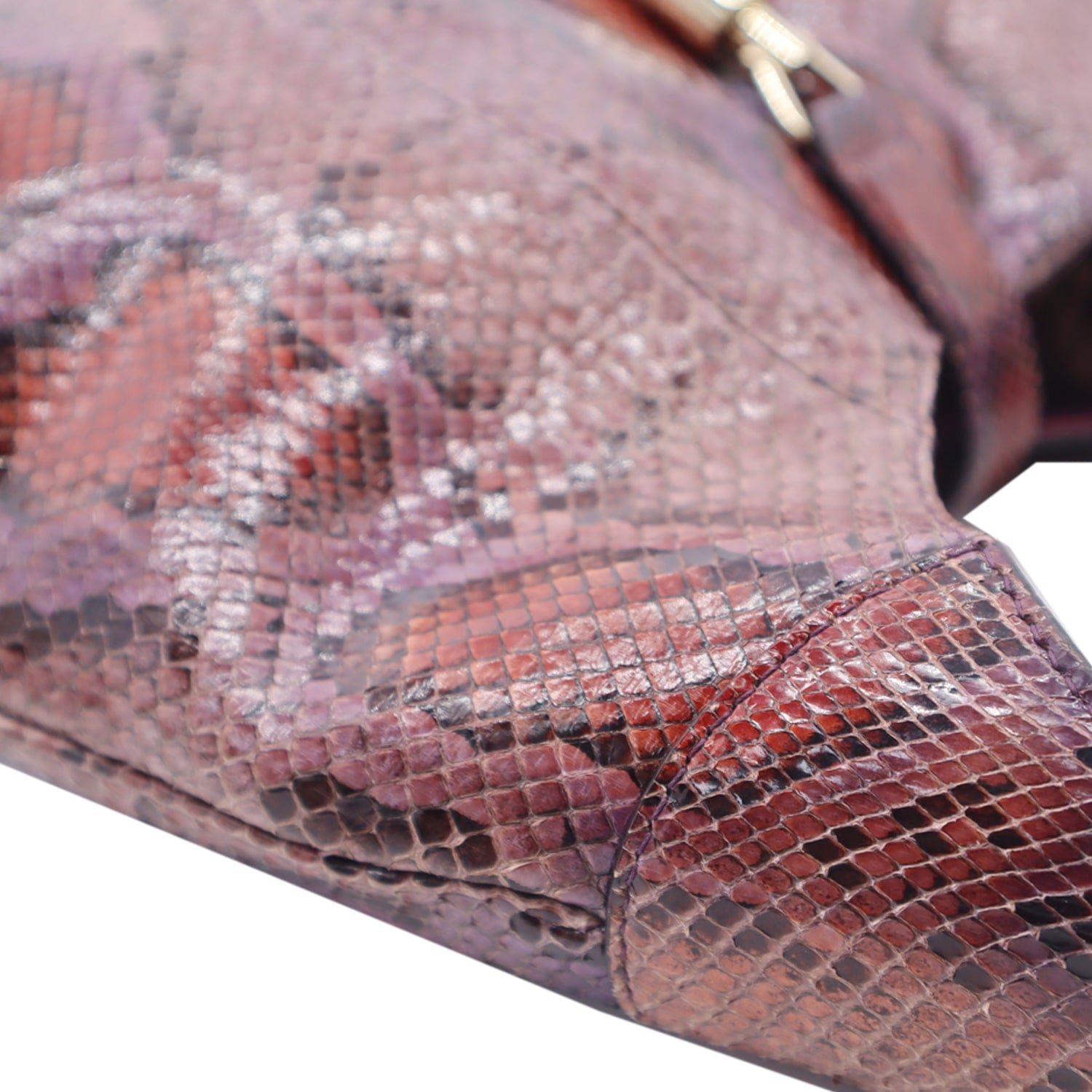 GUCCI Jackie Medium Python Shoulder Bag Purple 277520