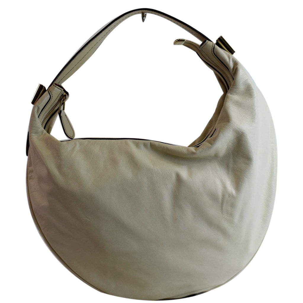 GUCCI Duchessa Leather Hobo Bag Ivory 181492