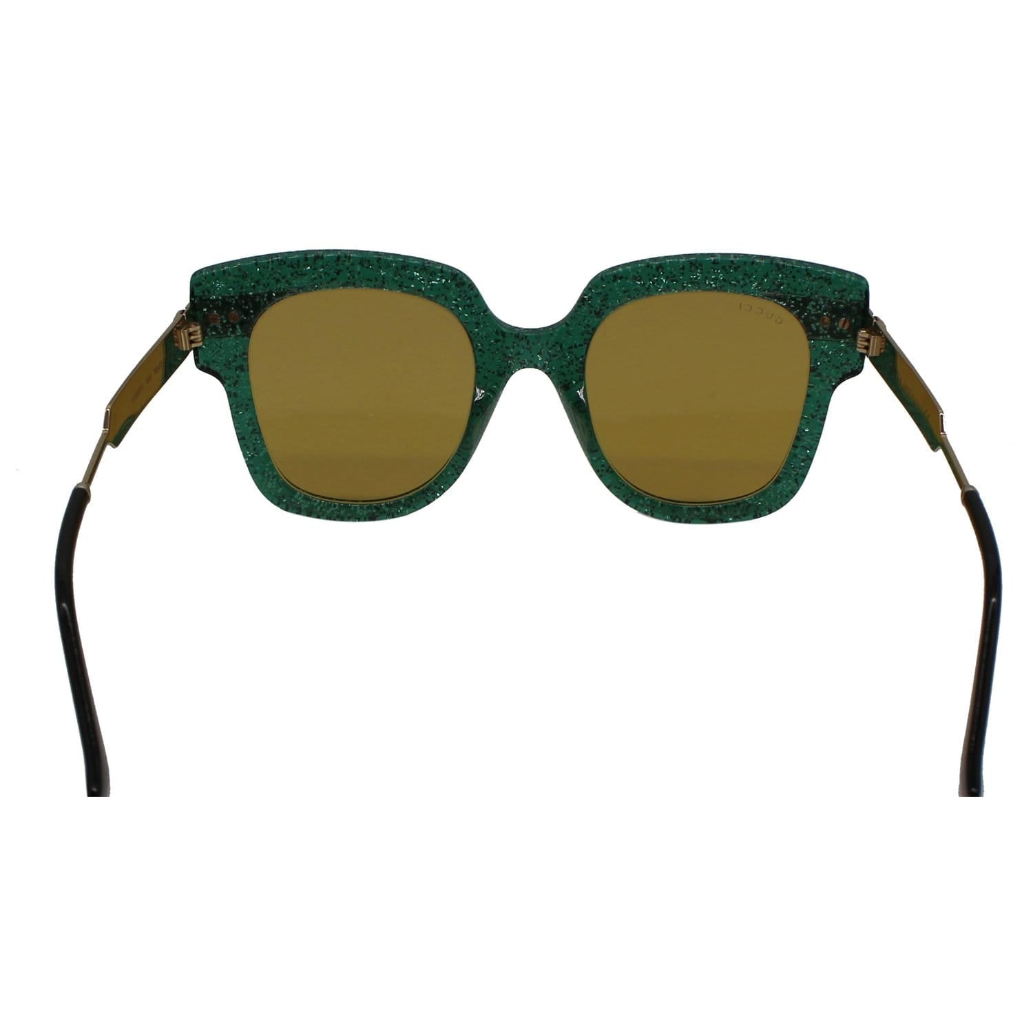 GUCCI GG0281S Square Glitter Green Sunglasses Brown Lens