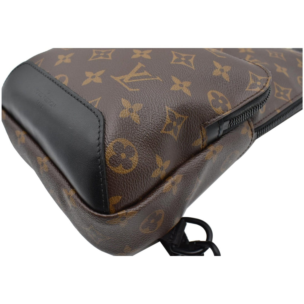 LOUIS VUITTON Avenue Sling Damier Ebene Backpack Bag Brown