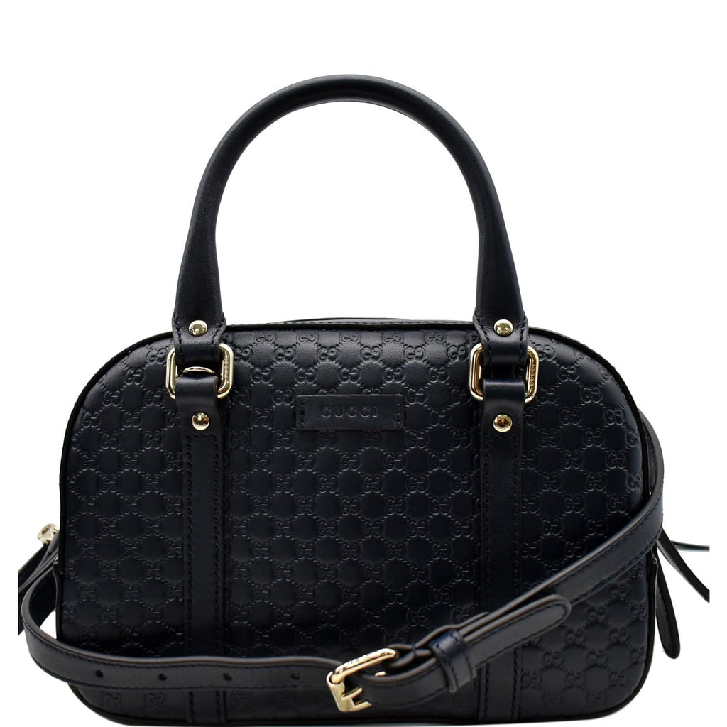 GUCCI Microguccissima Small Leather Crossbody Bag Blue 510289