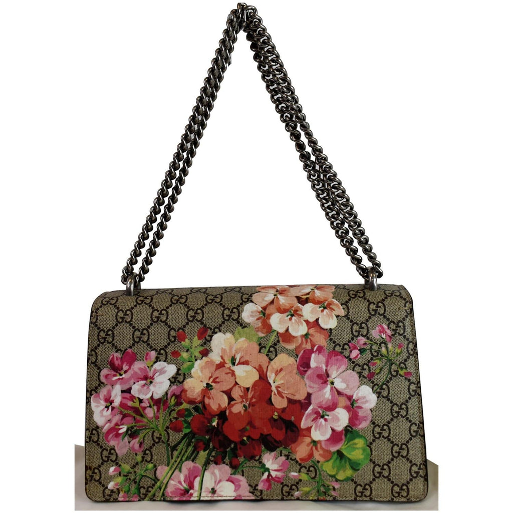 GUCCI Dionysus Small GG Blooms Shoulder Bag Beige 400249