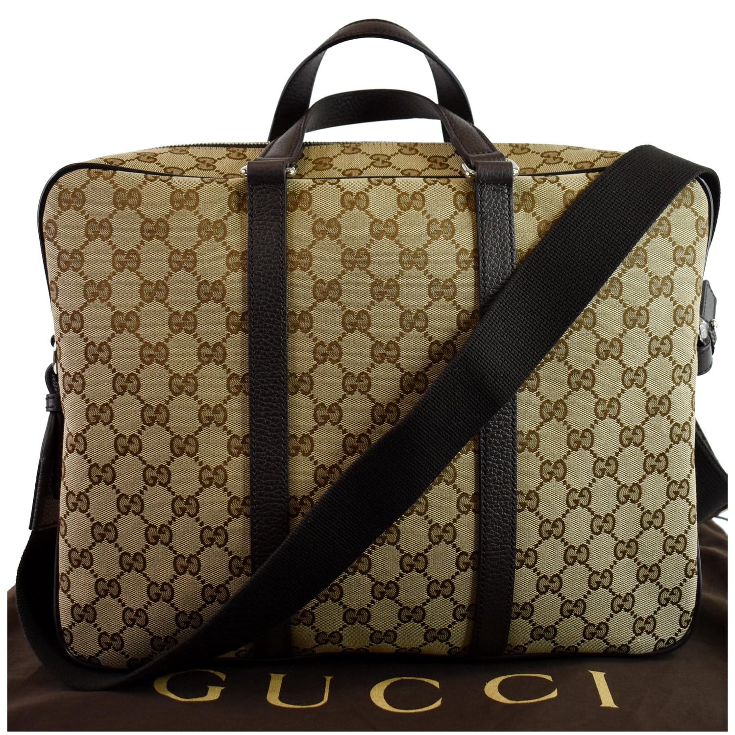 GUCCI GG Supreme Canvas Briefcase Beige 449168