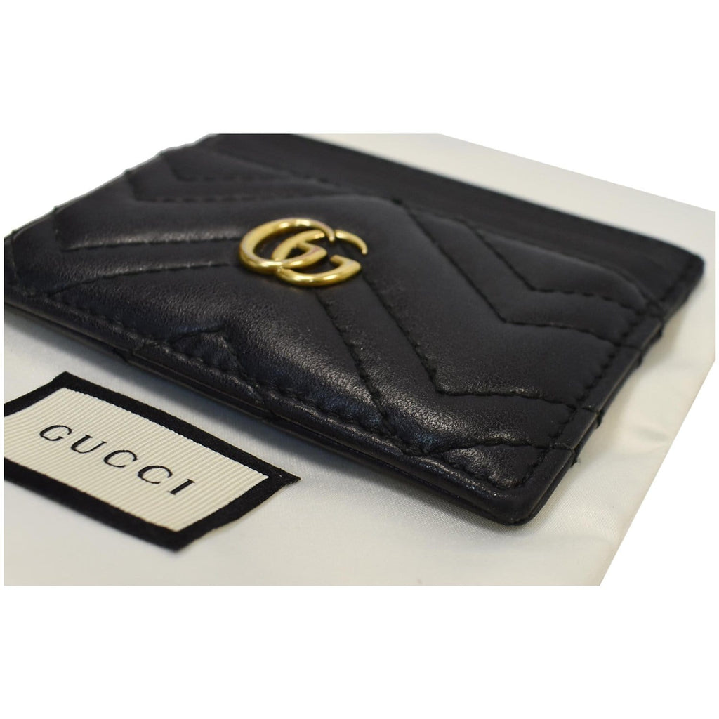 GUCCI GG Marmont Leather  Case Black 443127