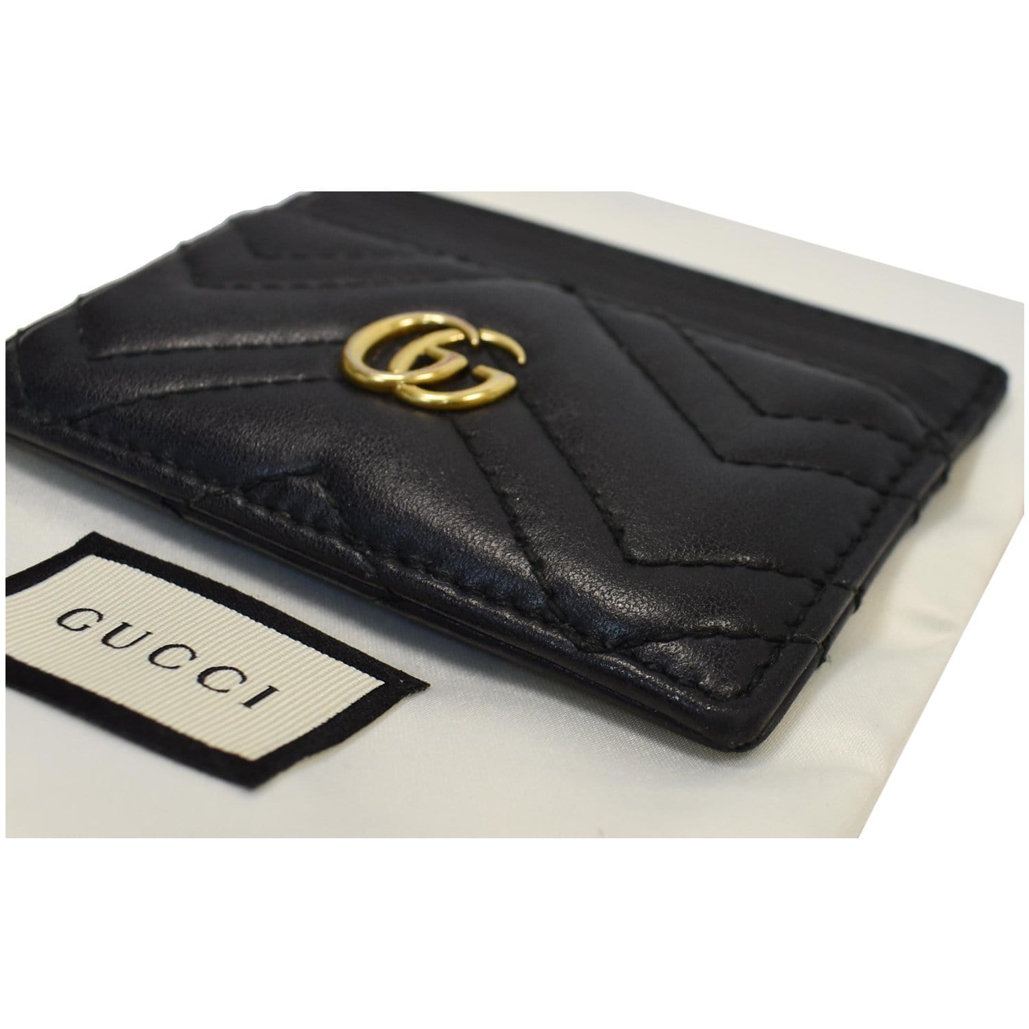 GUCCI GG Marmont Leather  Case Black 443127