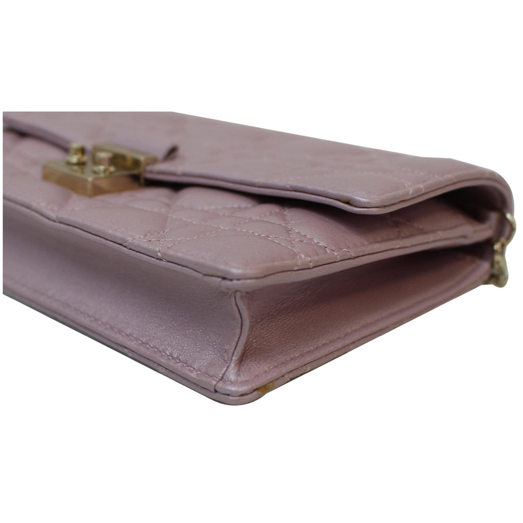 CHRISTIAN DIOR Miss Dior Promenade Wallet on Chain Crossbody Bag Light Pink