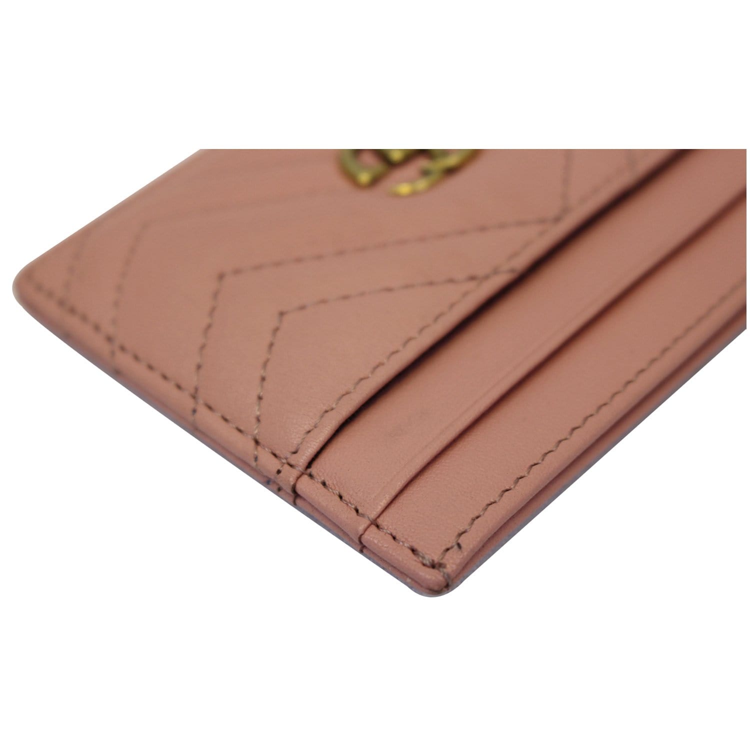 GUCCI GG Marmont Leather  Case Taupe Pink 443127
