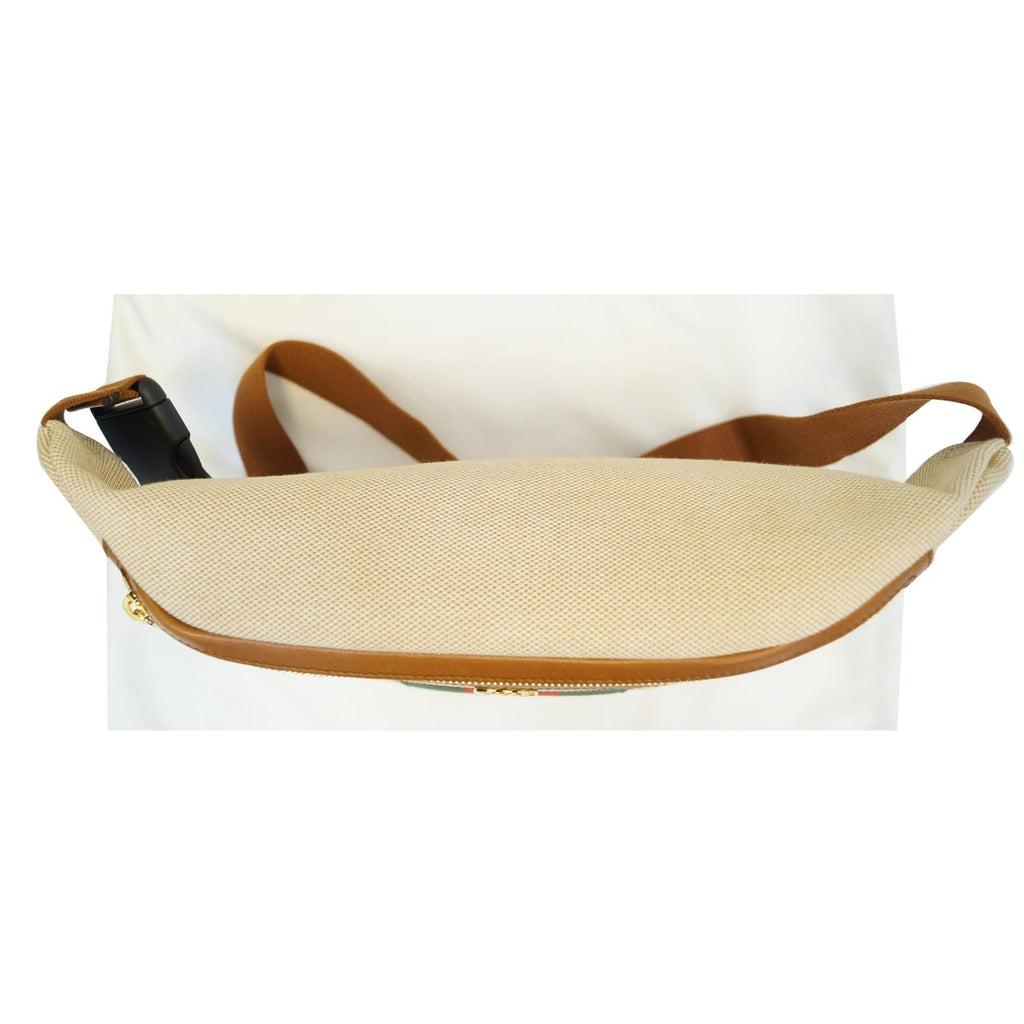 GUCCI Vintage Canvas Belt Bag 575082 Beige