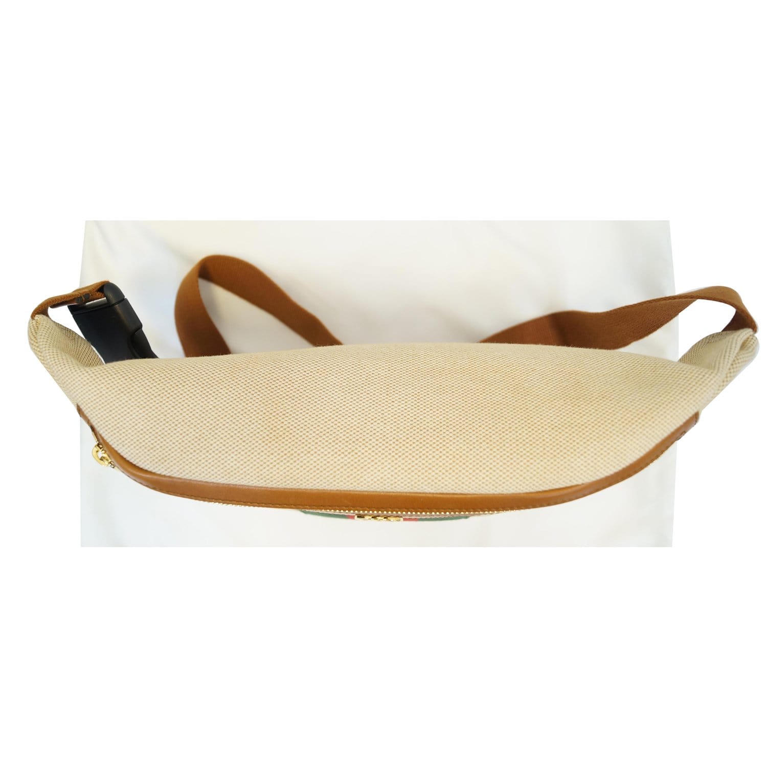 GUCCI Vintage Canvas Belt Bag 575082 Beige