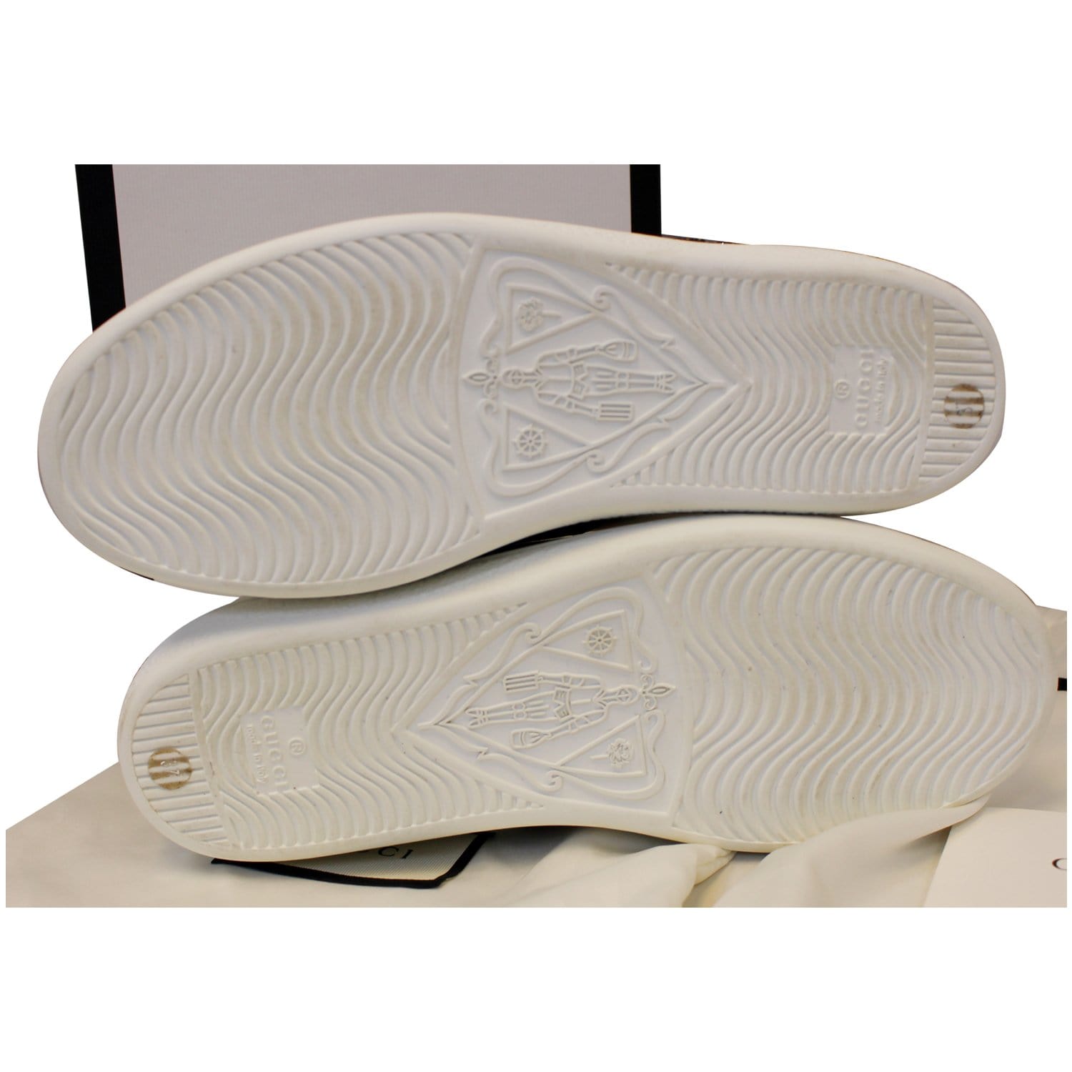 GUCCI Ace Embroidered Arrow Logo Sneakers Size US 7.5