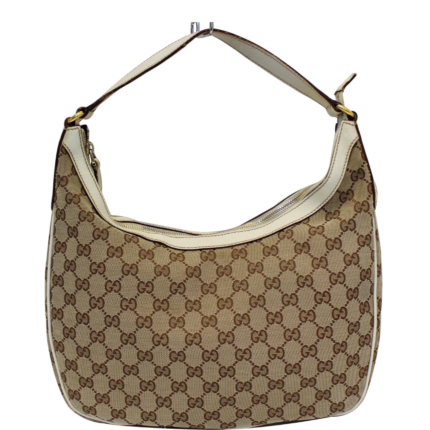 GUCCI Charmy GG Canvas Hobo Bag Beige 153010
