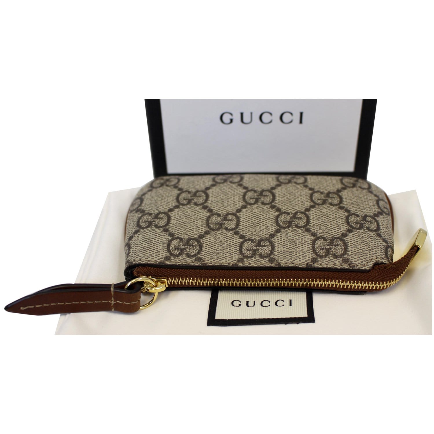 GUCCI GG Supreme Monogram Key Case Beige