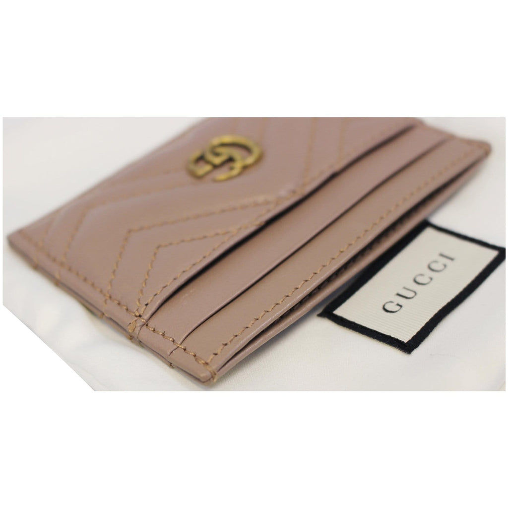 GUCCI GG Marmont Leather  Case Taupe 443127