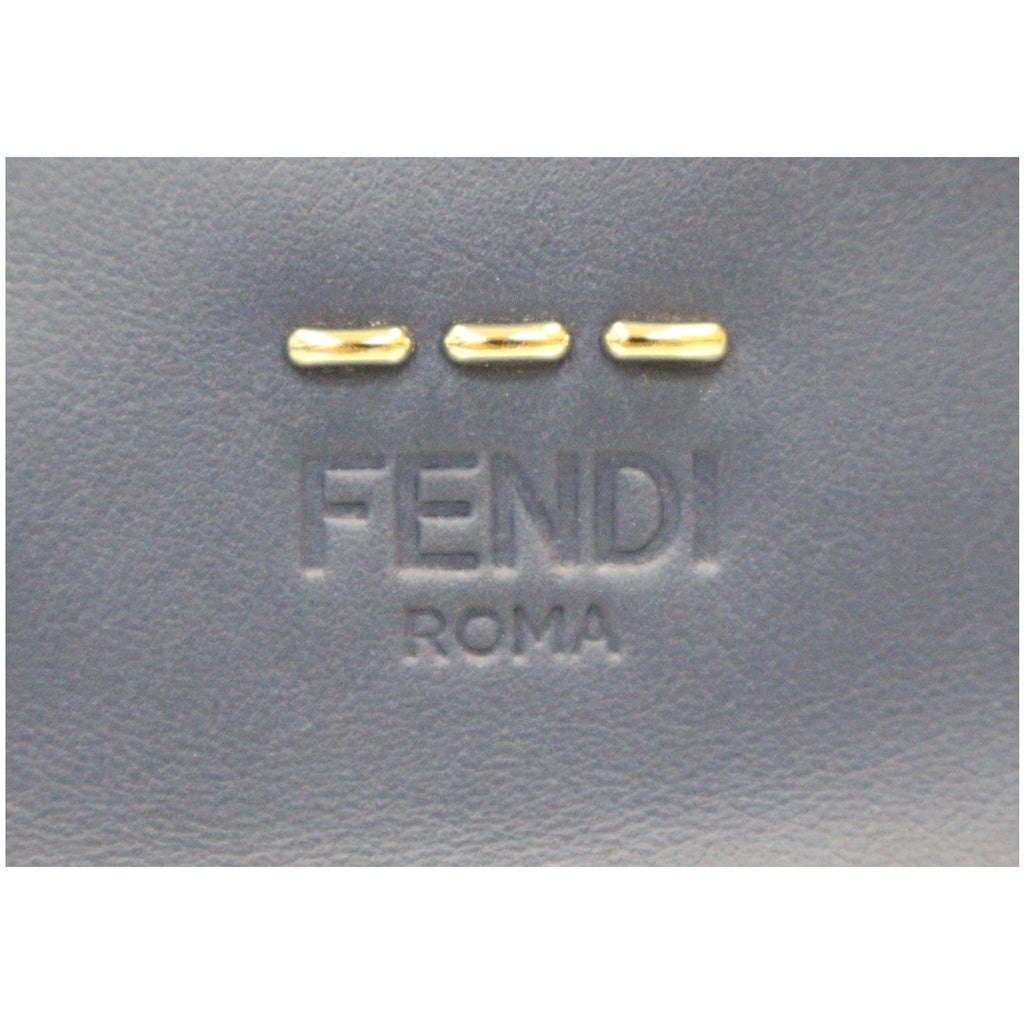 FENDI Are You Serious Backpack Bag with Face Charm Blue