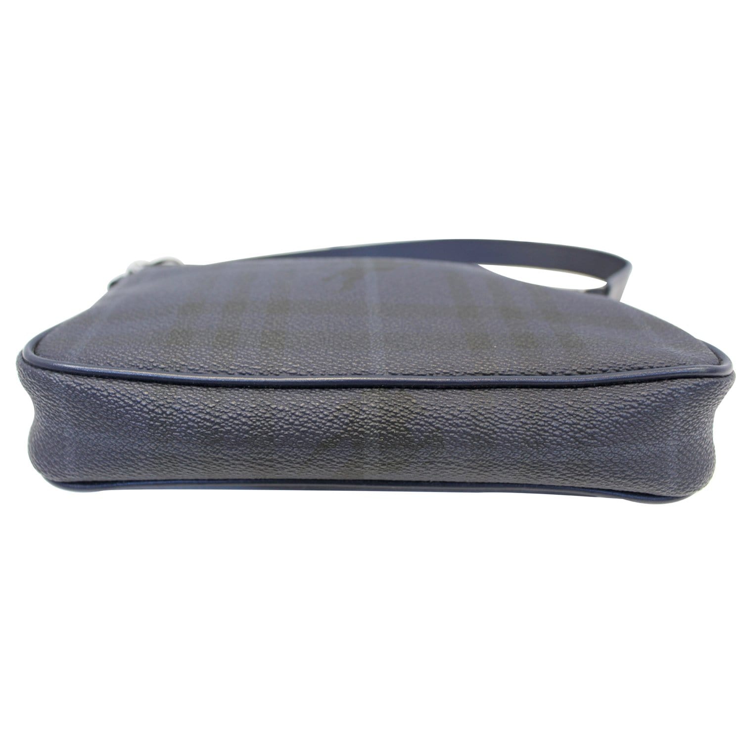 BURBERRY Coated Pochette Blue Canvas Clutch