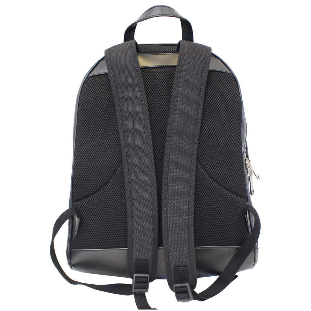 GUCCI GG Signature Leather Backpack Bag Black 406370