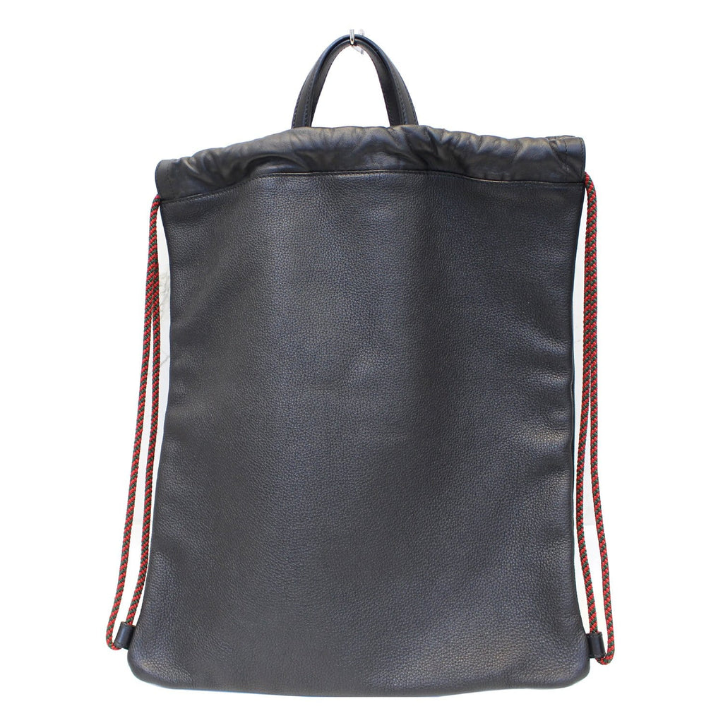 GUCCI Print Leather Drawstring Backpack Bag 494053
