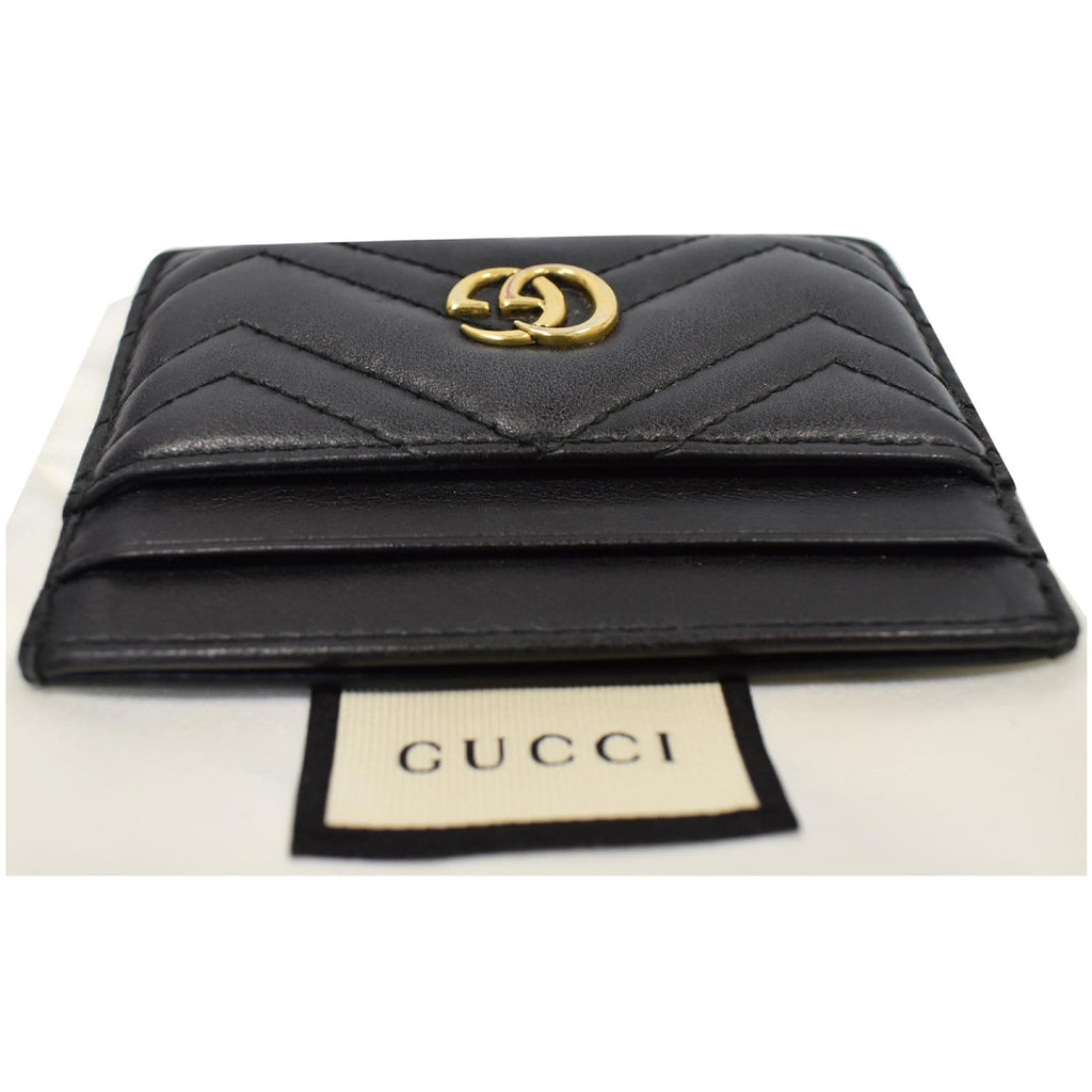 GUCCI GG Marmont Leather  Case Black 443127