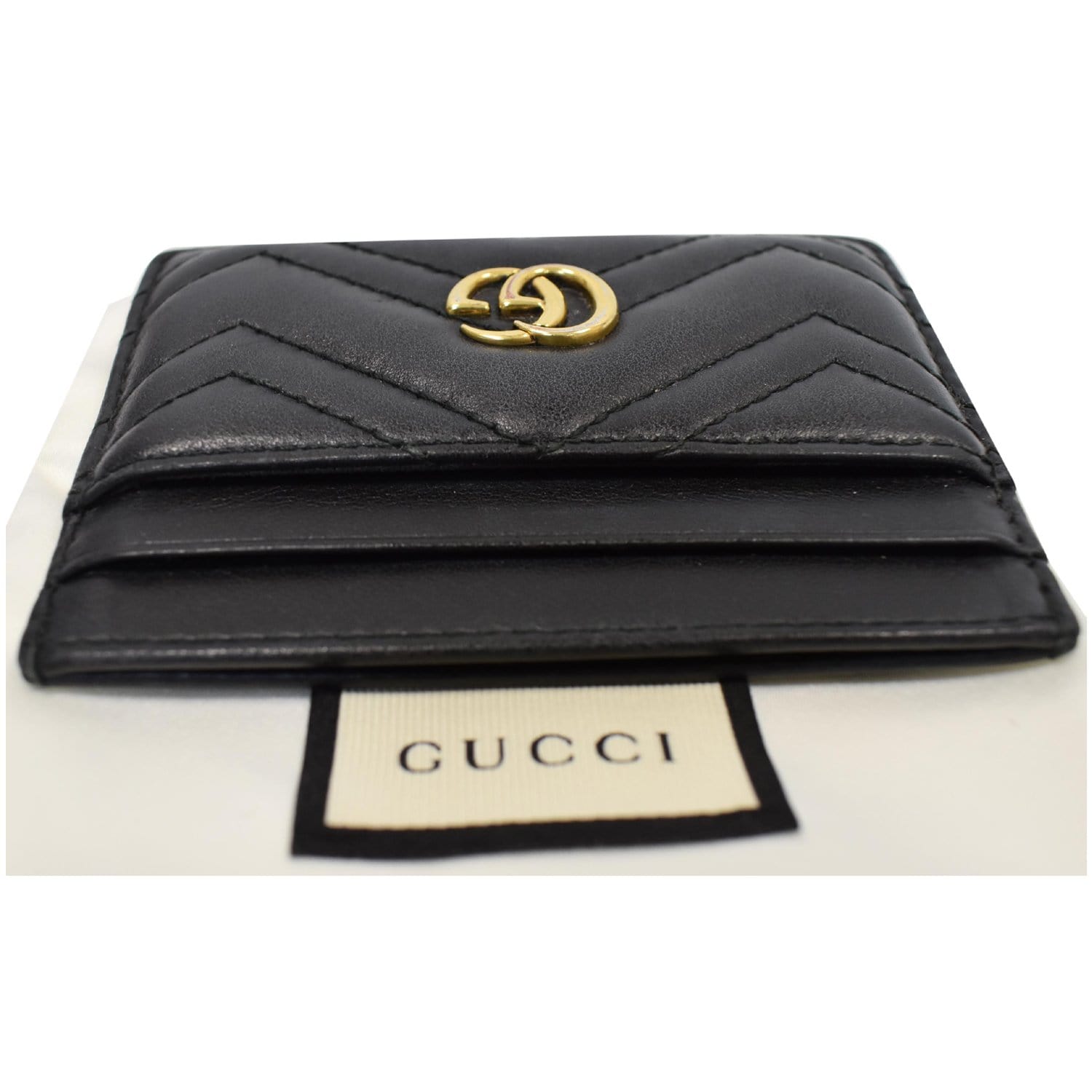 GUCCI GG Marmont Leather  Case Black 443127