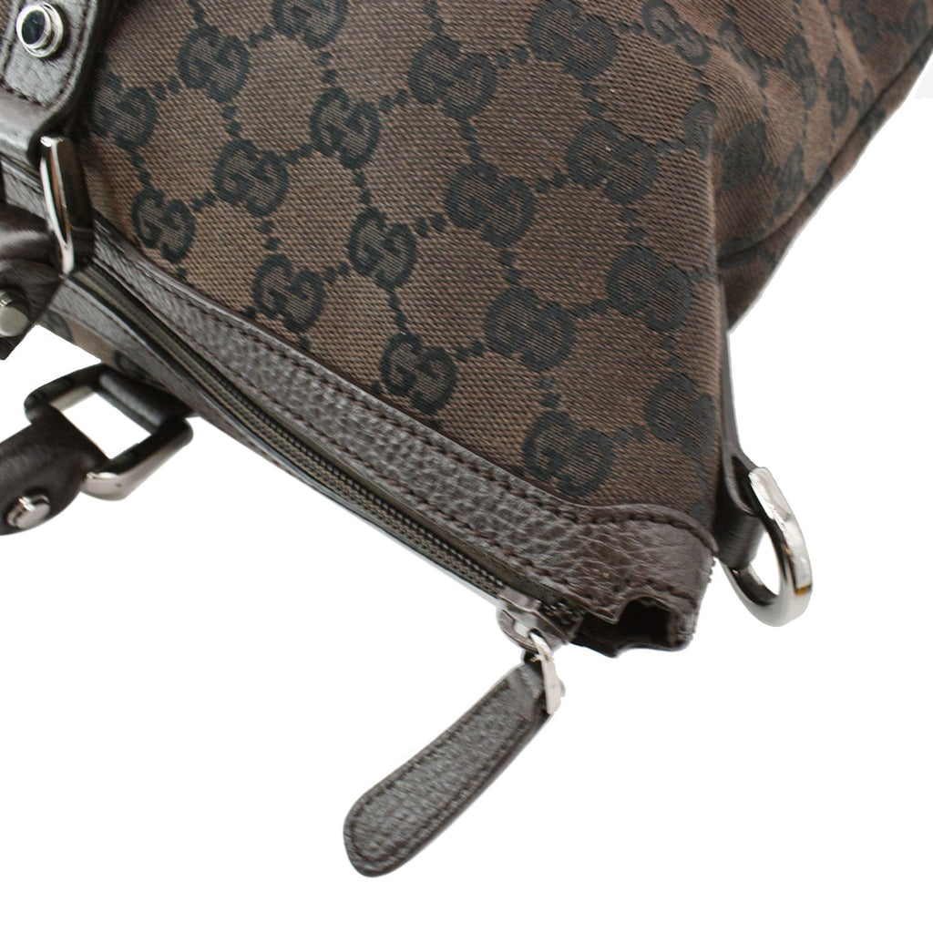 GUCCI GG Guccissima Canvas Leather Tote Brown 339550