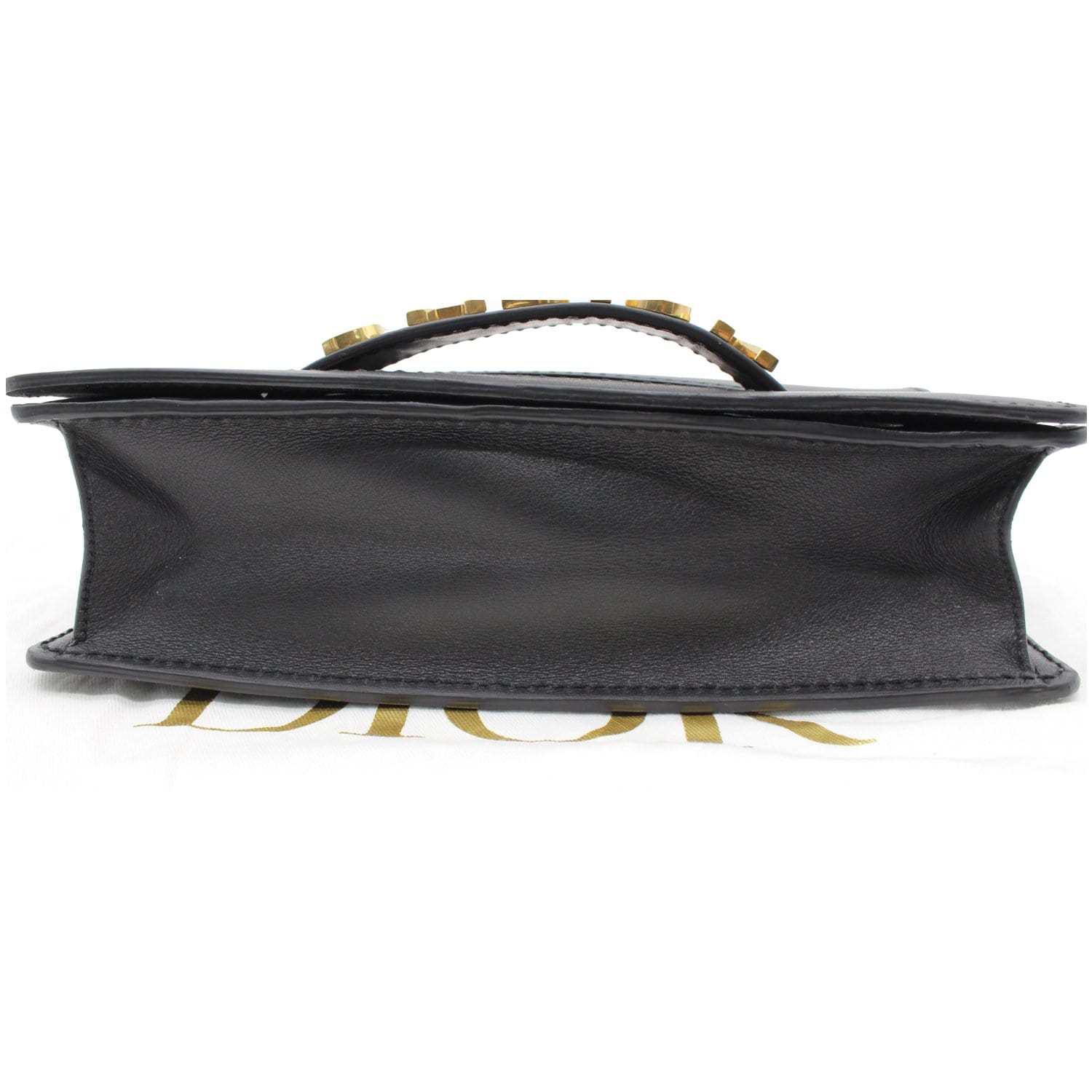 Christian Dior J'Adior Medium Calfskin Leather Flap Shoulder Bag Black