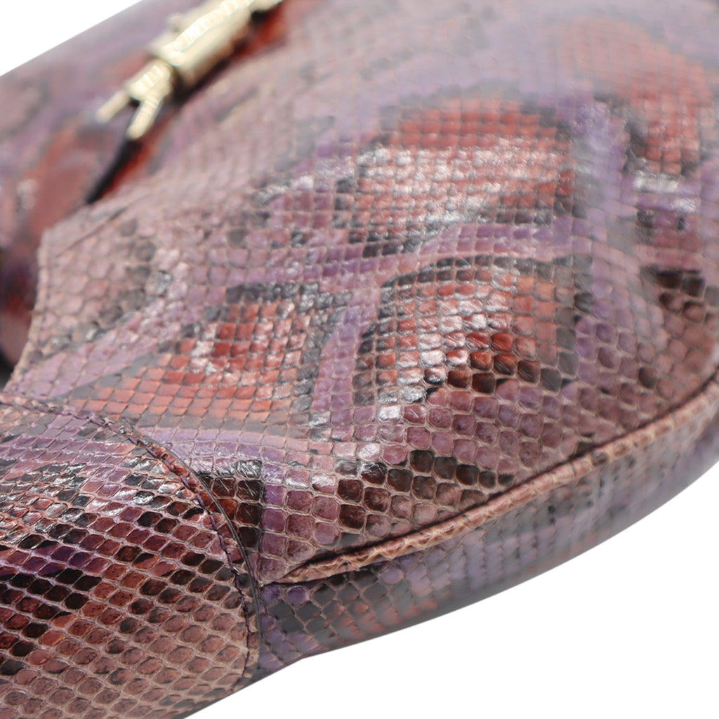 GUCCI Jackie Medium Python Shoulder Bag Purple 277520