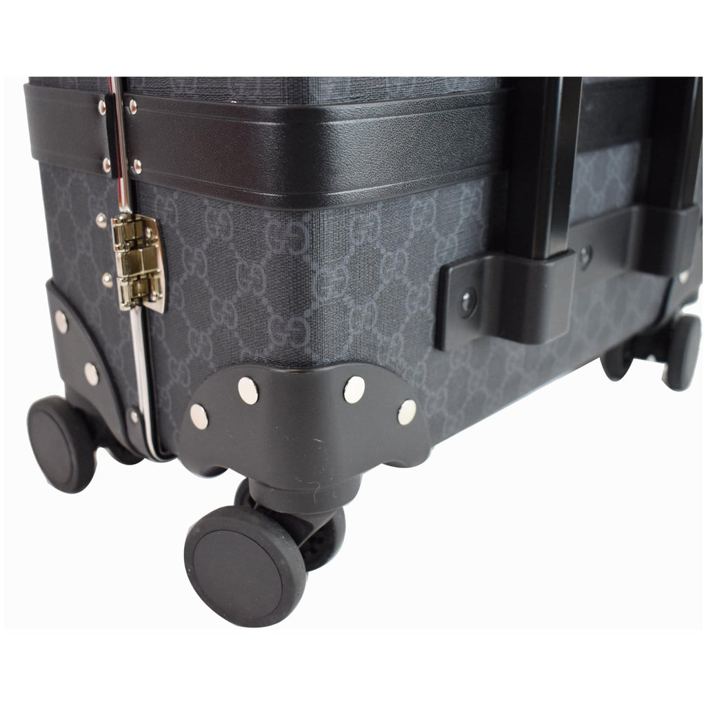 GUCCI Globe-Trotter GG Medium Rolling Suitcase Luggage Black 533620