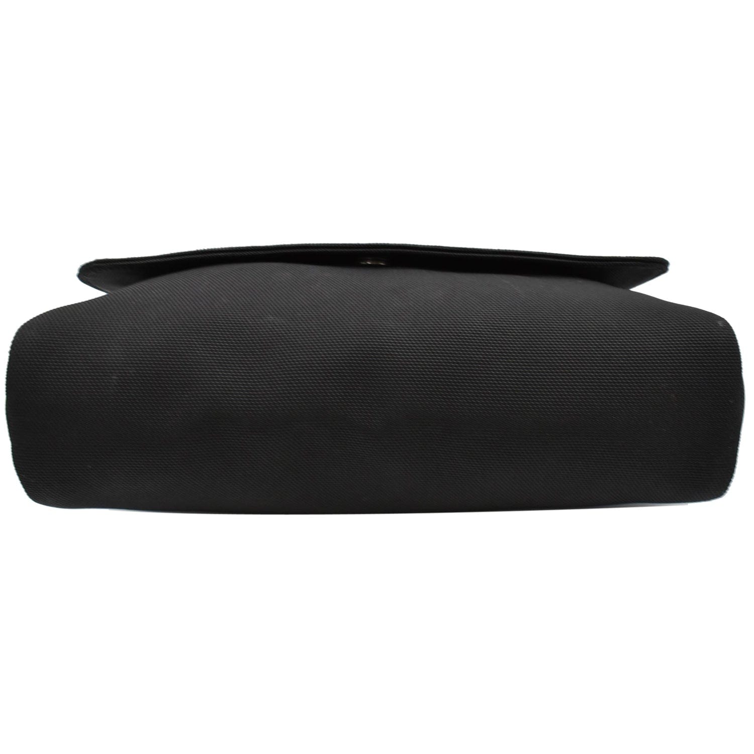 GUCCI Techno Large Web Nylon Canvas Messenger Bag Black 337074