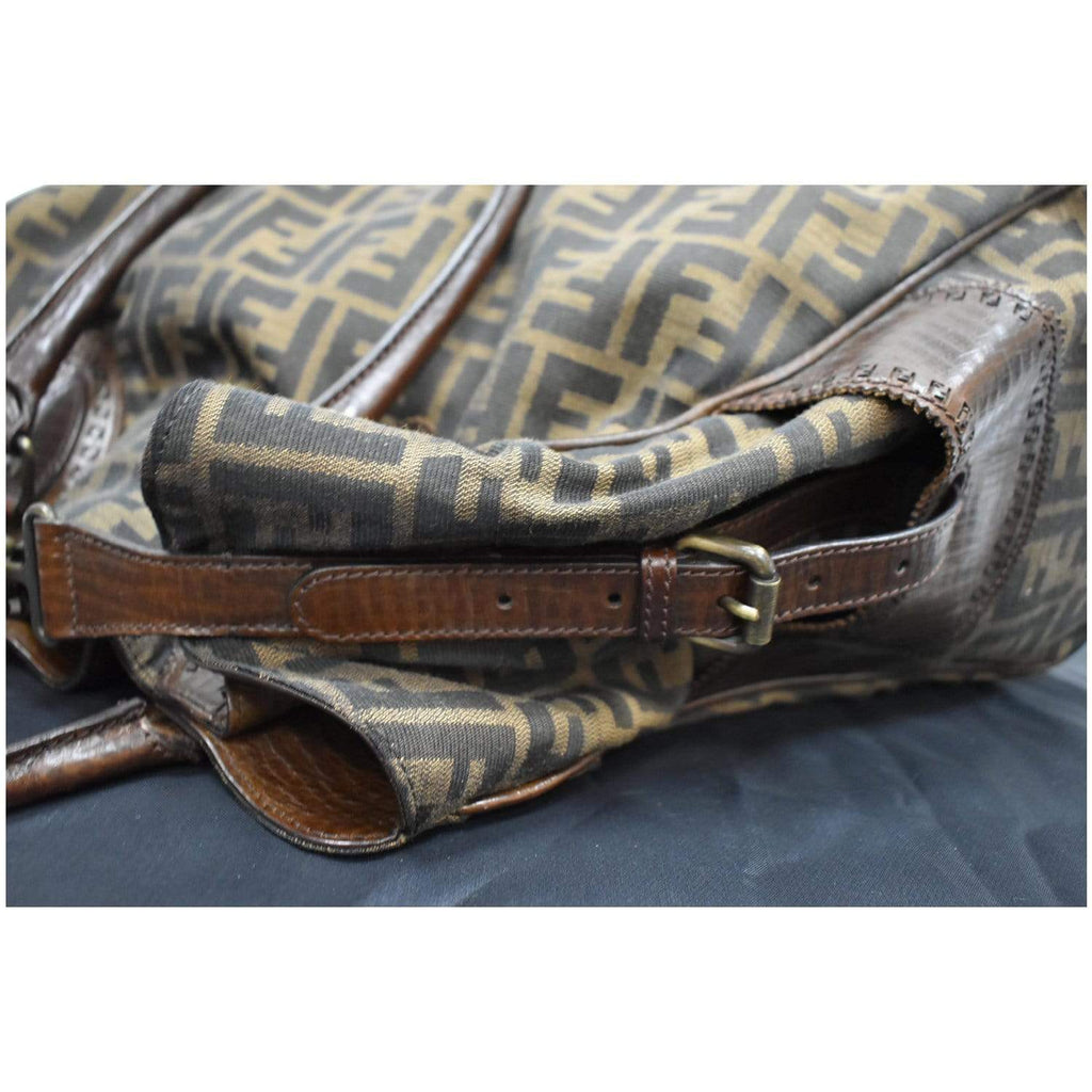 FENDI De Jour Large Zucca Tobacco Canvas Large Tote Bag Brown 8BN158