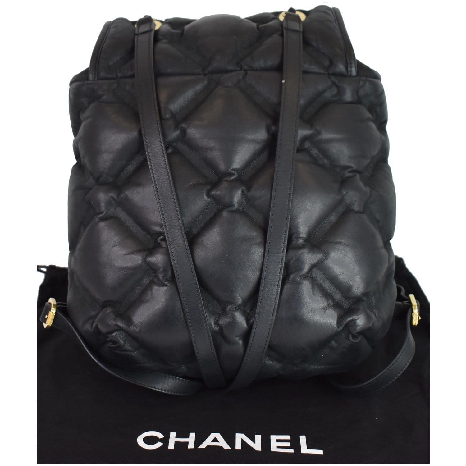 CHANEL Chesterfield Quilted Calfskin Backpack Black