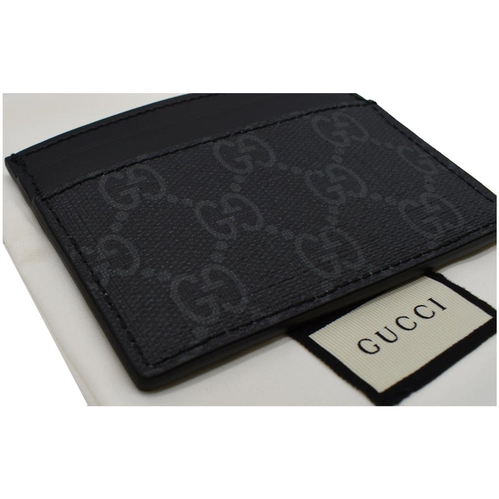 GUCCI Kingsnake Print GG Supreme Monogram  Case Black 451277