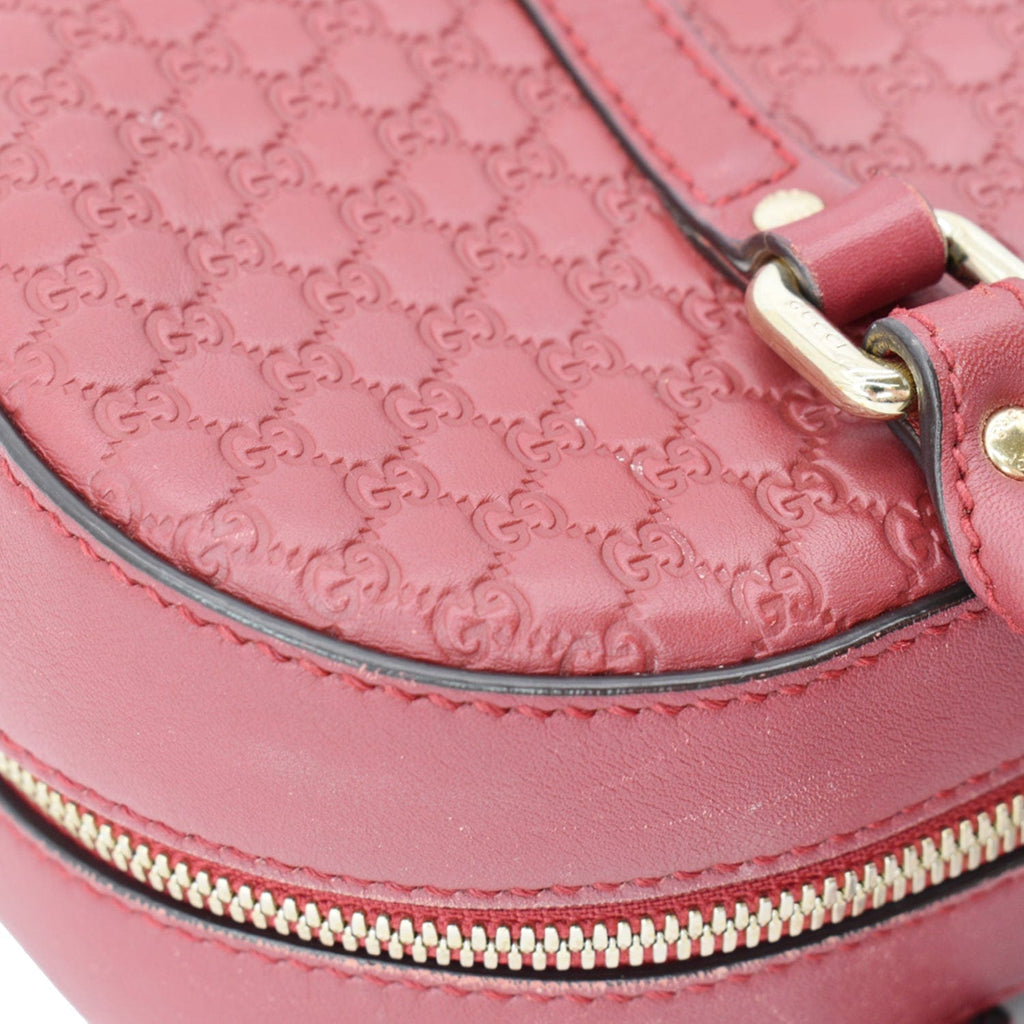 GUCCI Microguccissima Small Leather Crossbody Bag Navy Red 510286