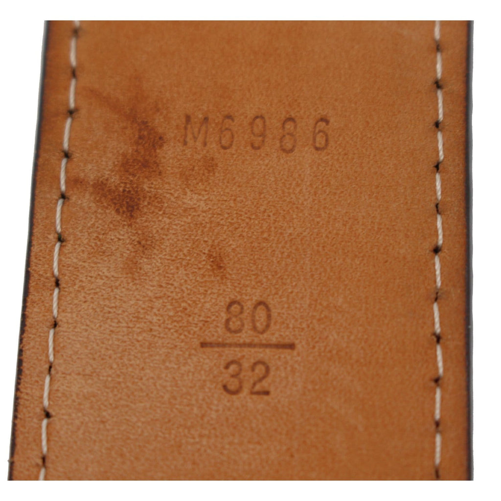 LOUIS VUITTON LV Cut Monogram Canvas Belt Brown Size 80.32