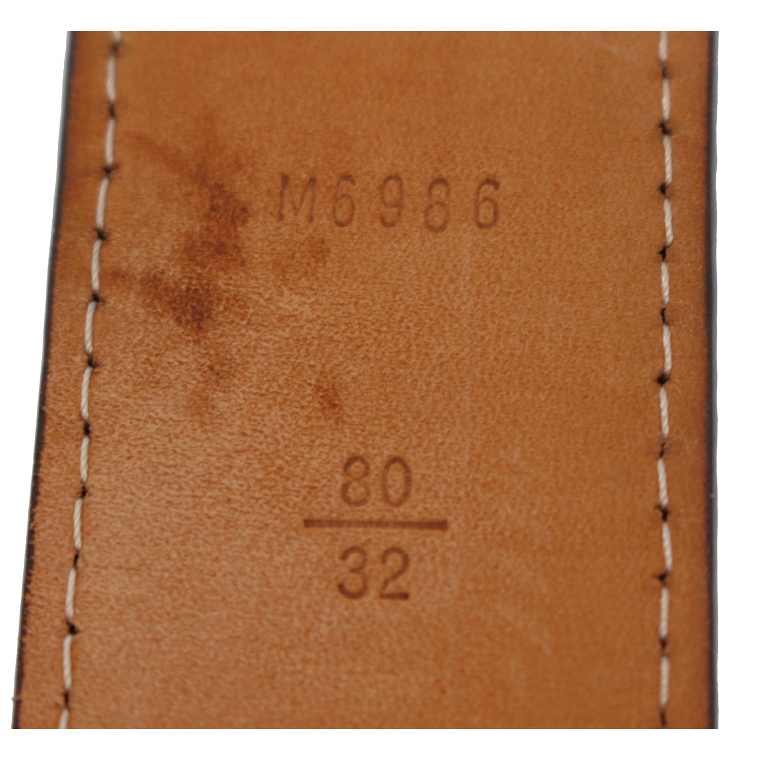 LOUIS VUITTON LV Cut Monogram Canvas Belt Brown Size 80.32