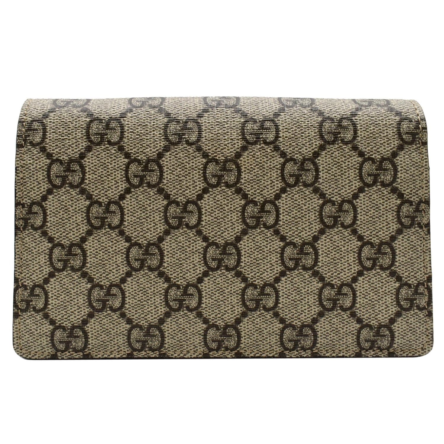 GUCCI Dionysus Super Mini GG Supreme Canvas Crossbody Bag Taupe 476432
