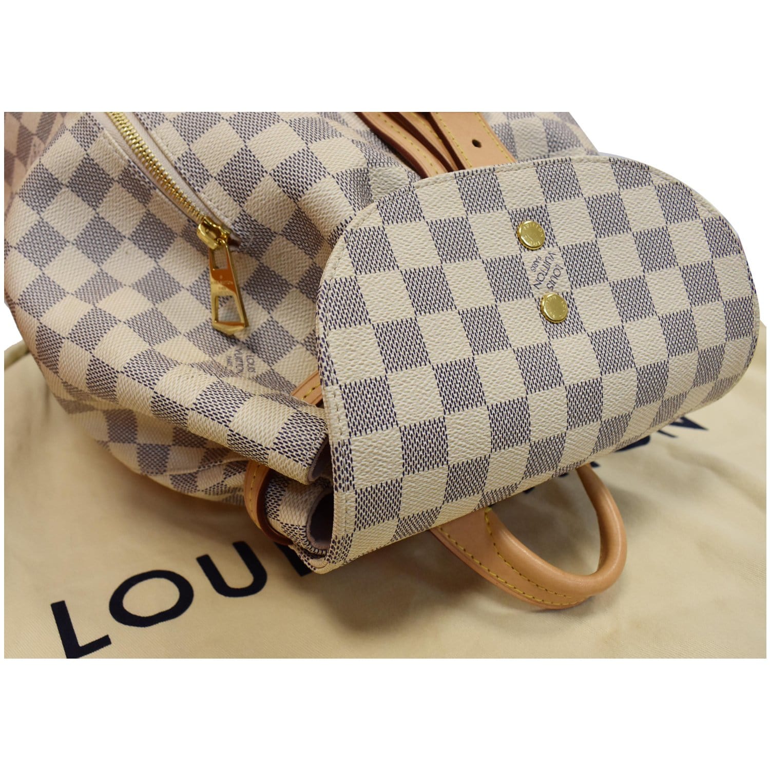 LOUIS VUITTON Sperone Damier Azur Backpack Bag White