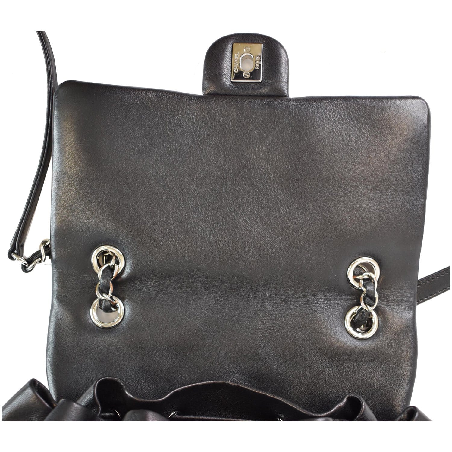 CHANEL Small Urban Spirit Quilted Lambskin Backpack Bag Black