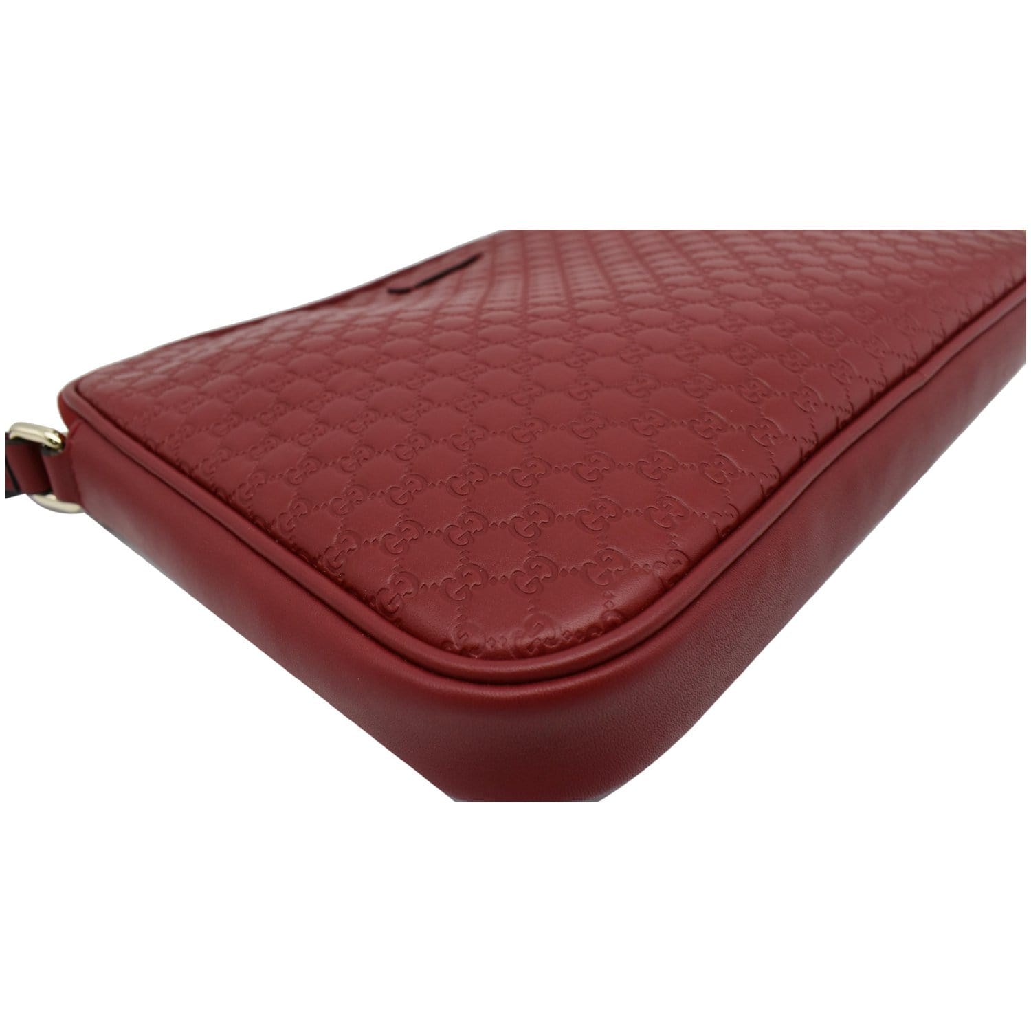 GUCCI Microguccissima Leather Clutch Bag Red 607726