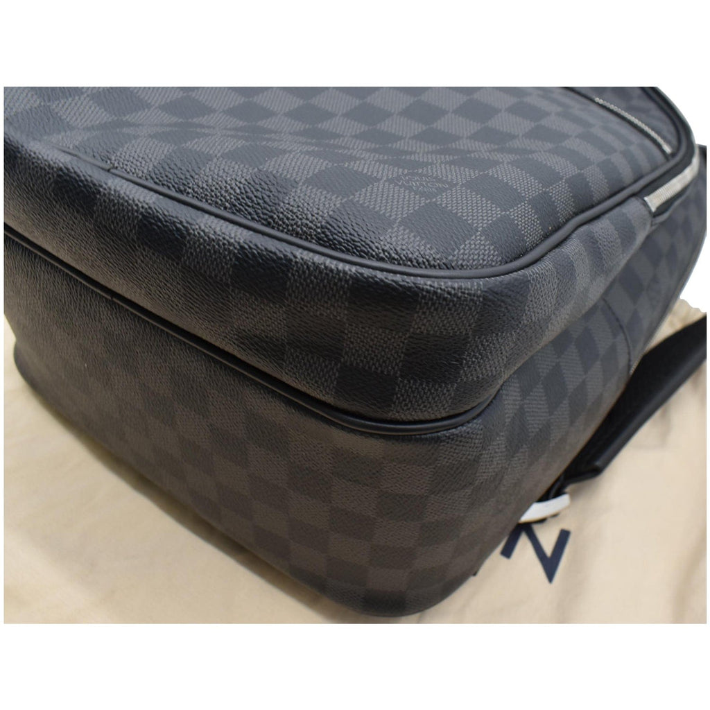 LOUIS VUITTON Michael Damier Graphite Canvas Backpack Bag Black