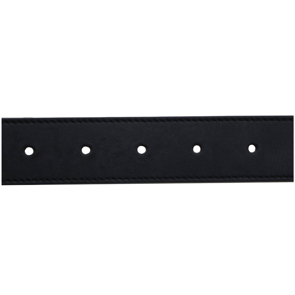 GUCCI Double G Buckle Leather Belt Black 414516 Size 100.40
