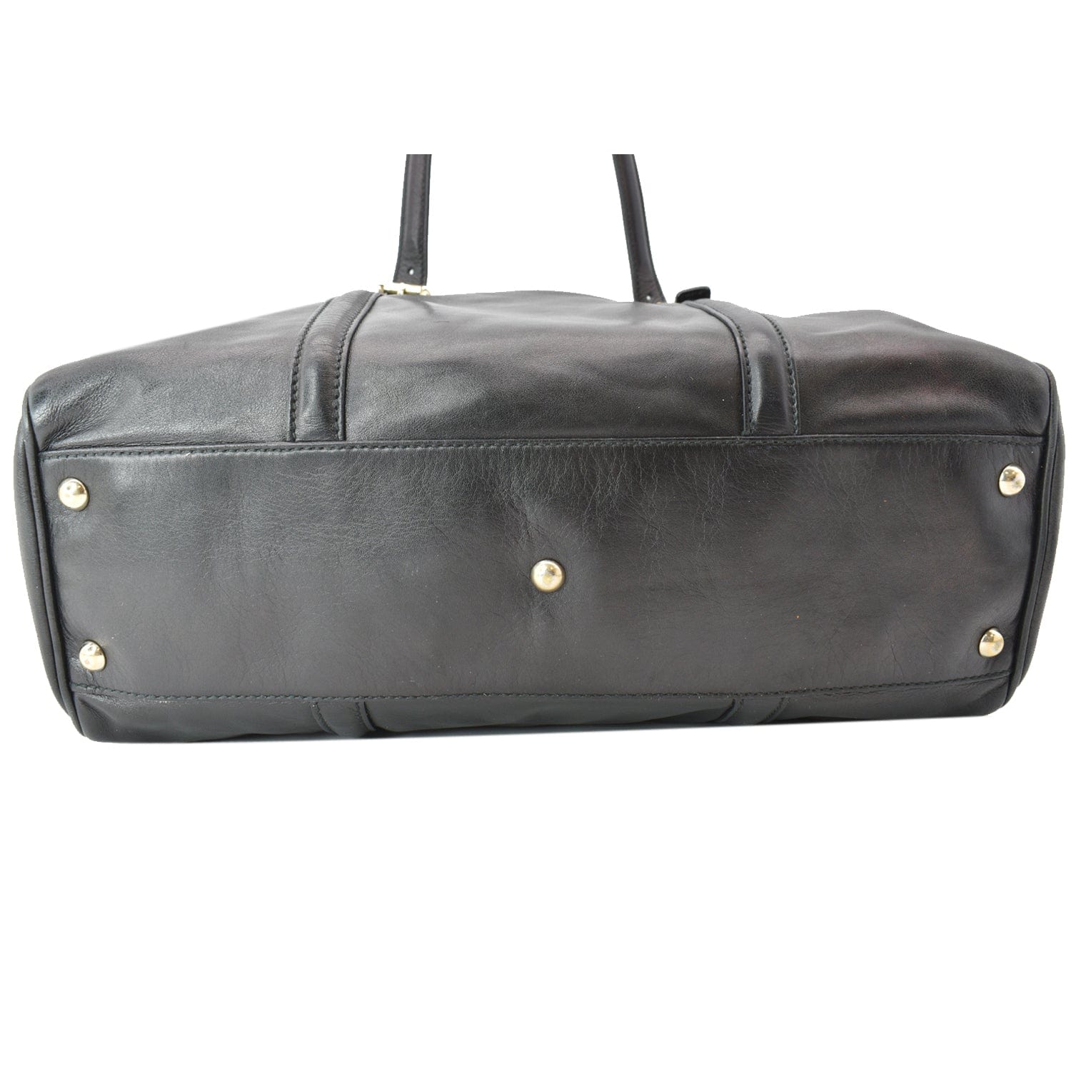GUCCI Britt Leather Satchel Bag Black 170010