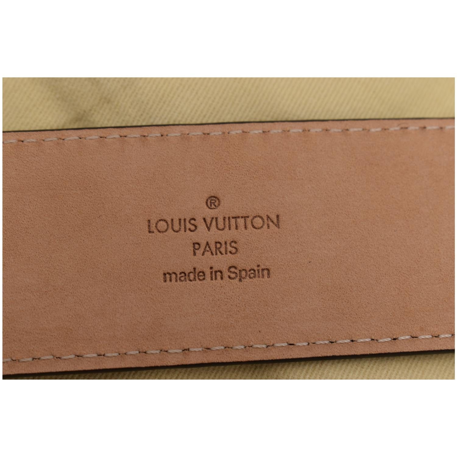 LOUIS VUITTON LV Initiales Monogram Canvas Buckle Belt Brown