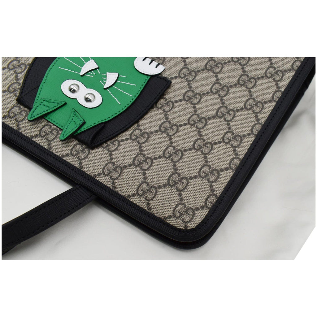 GUCCI Children�s Cat Printed GG Canvas Tote Bag Beige 645290